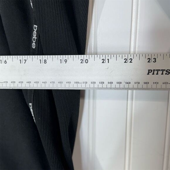 Bebe Sport Black Hoodie 2X Plus Size Logo Tape Athleisure Streetwear Y2K Core - Picture 5 of 7